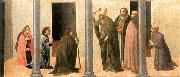 BARTOLOMEO DI GIOVANNI Predella: Consecration of the Church of the Innocents painting